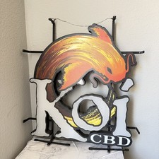 Koi CBD LED Neon Bar Dispensary  Cannabis Smoke Room Sign 18”x20” picture