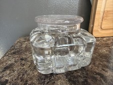 2 Vintage Ink Wells Heavy Glass picture