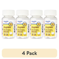 4pk Equate Aspirin 325mg 100ct Pain Reliever Compare to Genuine Bayer Aspirin picture