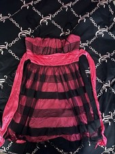 My Michelle Pink and black sheer lace mini dress with pink tie accent on back picture