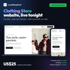 Turnkey Clothing Store Website – Pro Plan – 1 Month Hosting Included picture