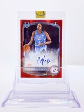 2025-26 Bowman Nyla Brooks Chrome On Card Auto Red /5 North Carolina Tar Heels picture
