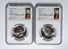 2025 P & D John F Kennedy NGC MS67 2 Coin Set Signature Portrait Label picture