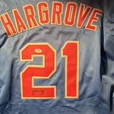 Mike Hargrove texas Rangers Autographed Jersey picture