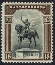 CYPRUS 1928 50TH ANNIVERSARY 18 PIASTRES MNH ** picture
