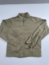 Vintage Peters Jacket Mens 38 Beige Windbreaker Elastic Waist Full Zip Casual picture