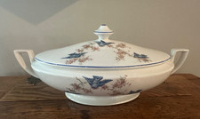 Antique Vintage Bluebird Blue Bird Covered Casserole, Cleveland China picture