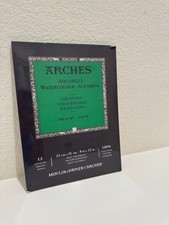 Arches 1795092 9x12 inch Cold Press Watercolour Pad, Natural White - 12 Sheet picture