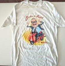 Vintage Born to Ride Honda Scooter Shirt Adult Size Large 80s T-Shirt Mopeds picture