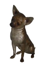 Sitting Chihuahua Special Design Bronze Statue for Garden Decor, 6
