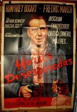 HUMPHREY BOGART FREDRIC MARCH  orig1SH movie poster 1955 THE DESPERATE HOURS picture