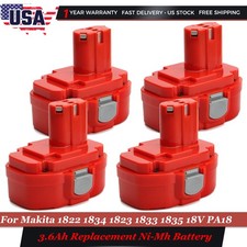 1-4 Pack 18V 3.6Ah Ni-MH Battery For Makita 18V 1822 1834 1823 1833 1835 PA18 picture