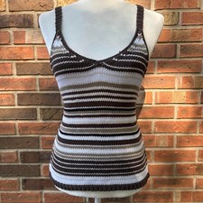 Vintage 2003 Gap Striped Crochet Tank Top picture