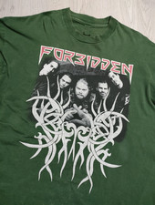 VTG FORBIDDEN Band In Tour Concert Cotton All Size Green T Shirt AG382 picture