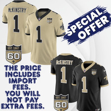 Saints #1 Kool-Aid McKinstry 2026 F.U.S.E 60th Anniversary Patch Jersey Stitched picture