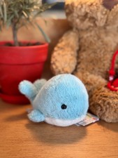 Jellycat Fluffy Whale Cheery Plush Toy 2.8in Blue-Grey for Little Dreamers picture