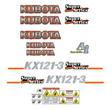 Kubota KX121-3 Decal Kit Mini Excavator Stickers for KX121-3 picture