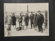 1929 French Occupation Military Army Officer Family German Shepherd River Photo picture