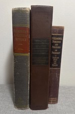 Lot Of 3 Vintage 1900s Medical Science TextBooks Props Decor Gold Letter Heavy picture