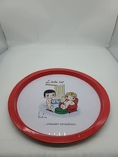 Liebe ist....einander verwöhnen Tablett  ca.31,5 cm Durchmesser NEU,RAR,Lizenz picture