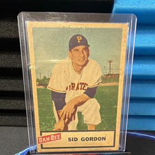Vintage- 1954 Dan-Dee Potato Chips Sid Gordon Pirates Baseball Card MLB picture