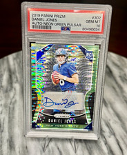2019 Panini Prizm Daniel Jones Neon Green Pulsar RC Auto PSA 10  picture