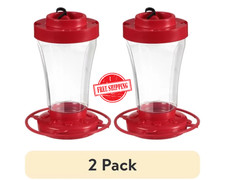 (2 pack) First Nature Hummingbird Feeder 32 oz Red -  picture