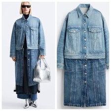 Zara x Maison Detachable Denim Dress JACKET Utility Women’s Size M-L picture
