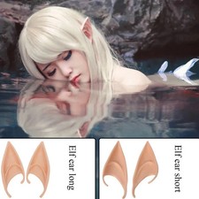 Elf Ears Latex Fairy Angel Costume Ears Halloween Cosplay Props Adult Kids picture