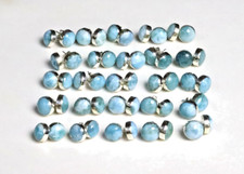 Beautiful Natural Sky Blue Larimar .925 Sterling Silver Studs Earrings 12mm picture