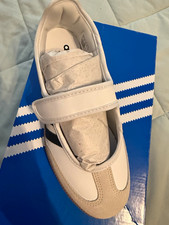 adidas Originals Samba Jane J Unisex Kids White/Black Hook & Loop US 7 EU 40 picture
