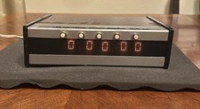 Vintage Digital Studio Clock Panaplex Neon Display Broadcast Radio Gear Working picture