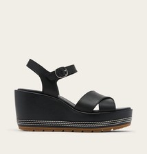 Sunpeak™ Wedge Ankle Strap Women's Sandal/Black, Gum 2 picture