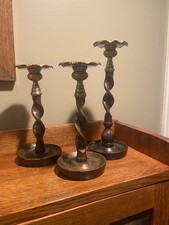 Southern Living Set of 3 Candlesticks  Barley Twist picture