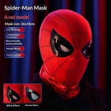 NEW Spider-Man Mask Moving Eyes Cosplay Prop Remote Control Ring Blink Eyes picture