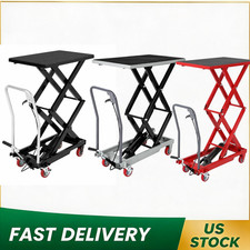 330lb 770 lbs  Hydraulic Lift Table Cart Double Scissor Adjustable Height to 50