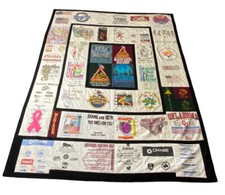 Vintage 90’s 2000s T Shirts Running Marathon Marines 78”x95” Quilted Blanket USA picture