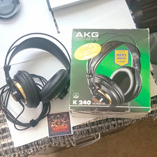 Vintage AKG K 240 Monitor 600 Ohm  Studio Headphones 3m Gold Ring Works VeryNice picture