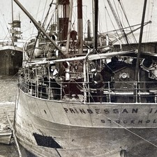 Loading Bananas Stereoview Keystone View Co. 1909 Santos Brazil Ship picture