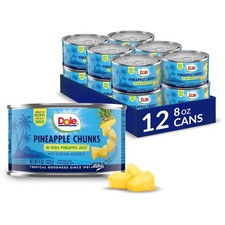 Dole Pineapple Chunks, 8 oz Cans, 12 Pack picture