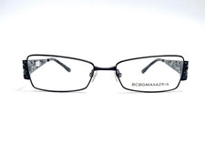 New BCBG Maxazria Silver Metal Cat Eye Glasses Ornate Temples Carolina 52 16 135 picture