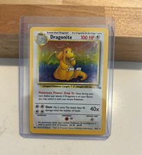 Pokemon TCG Dragonite Fossil Holo Rare 4/62 1999 English Unlimited picture