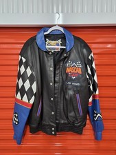 Rare Vintage Jeff Hamilton Nascar Leather Coat With Authentic Signature (S) picture