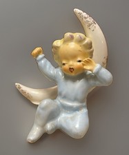 Vintage MCM Shafford Sleepy Pajama Angel Child By Crescent Moon Figurine Japan picture