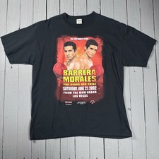 Vintage 2002 Barrera vs Morales “The Ultimate Feud” Black XL Shirt Anvil MGM picture