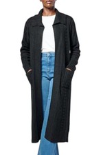 Christie Brinkley Women's Cable Knit Cardigan Black picture