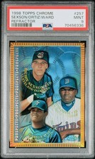 1998 Topps Chrome-David Ortiz/Sexson/Ward RC Refractor SSP-PSA 9🔥Twins Red Sox picture
