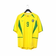 RONALDO 9 RETRÔ 2002 HOME JERSEY BRASIL WORLD CUP WINNER SIZE M picture