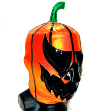 Halloween Creepy Evil Pumpkin Wrestling Costume Mask Lucha Libre Mascara picture