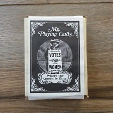 Rare Vtg 1975 NEW Ms Playing Cards VOTES FOR WOMEN RIGHTS VOTE Suffrage Lib Deck picture